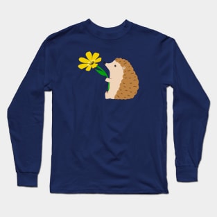 Hedgehog with a flower Long Sleeve T-Shirt